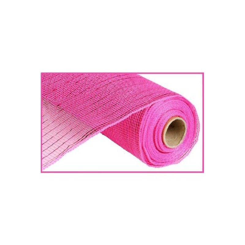 10″ Poly Mesh Ribbon: Metallic Hot Pink