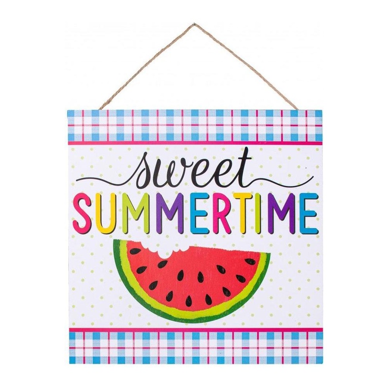 10″ Wooden Sign: Sweet Summertime/Watermelon