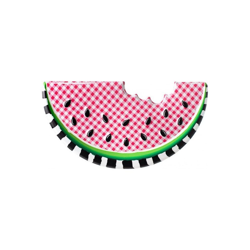 12″ Metal Embossed Hanger: Watermelon Check