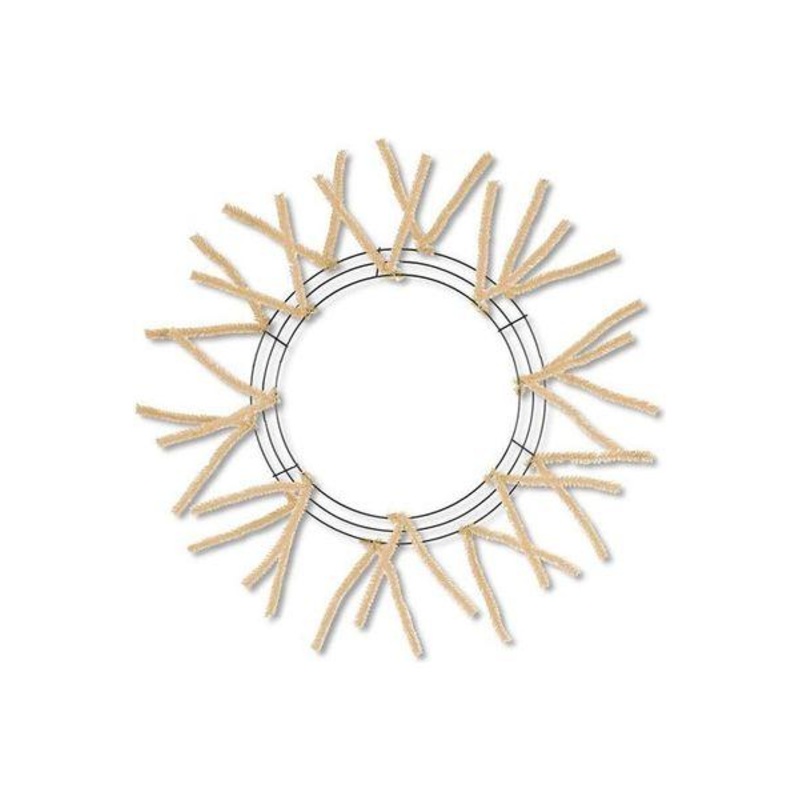 15-24″ Pencil Work Wreath Form: Burlap