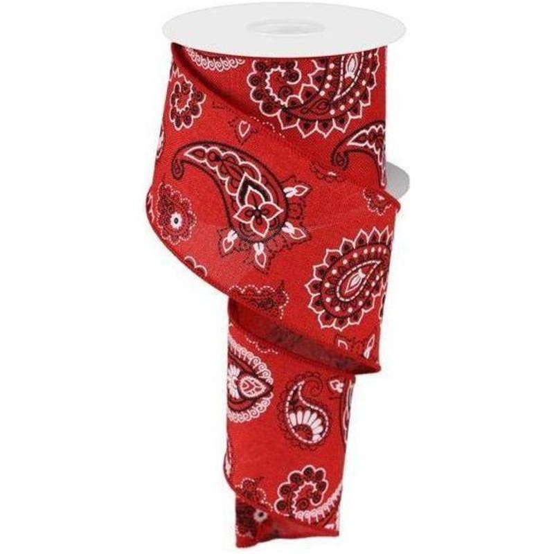 2.5″ Bandana Ribbon: Red (10 Yards)