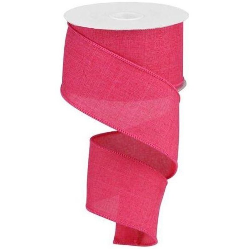 2.5″ Royal Burlap Ribbon: Hot Pink (10 Yards)