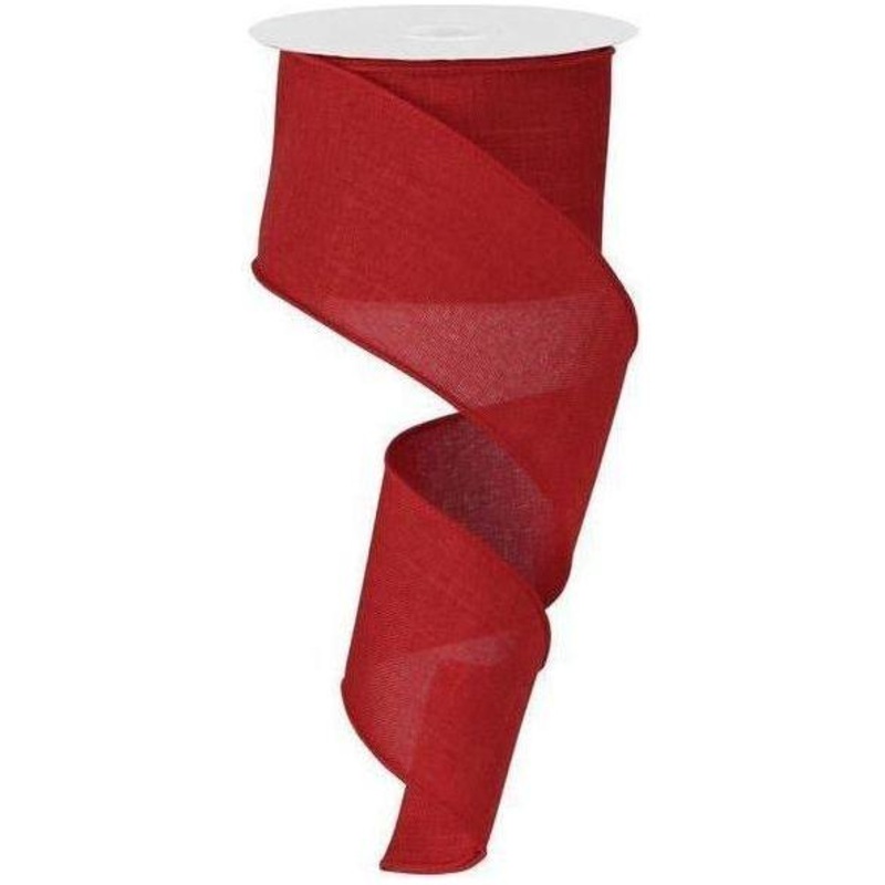 2.5″ Royal Canvas Ribbon: Red (10 Yards)
