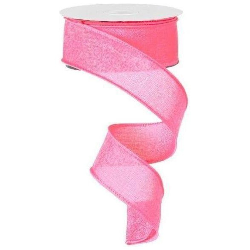 1.5″ Royal Burlap Ribbon: Pink  (10 Yards)
