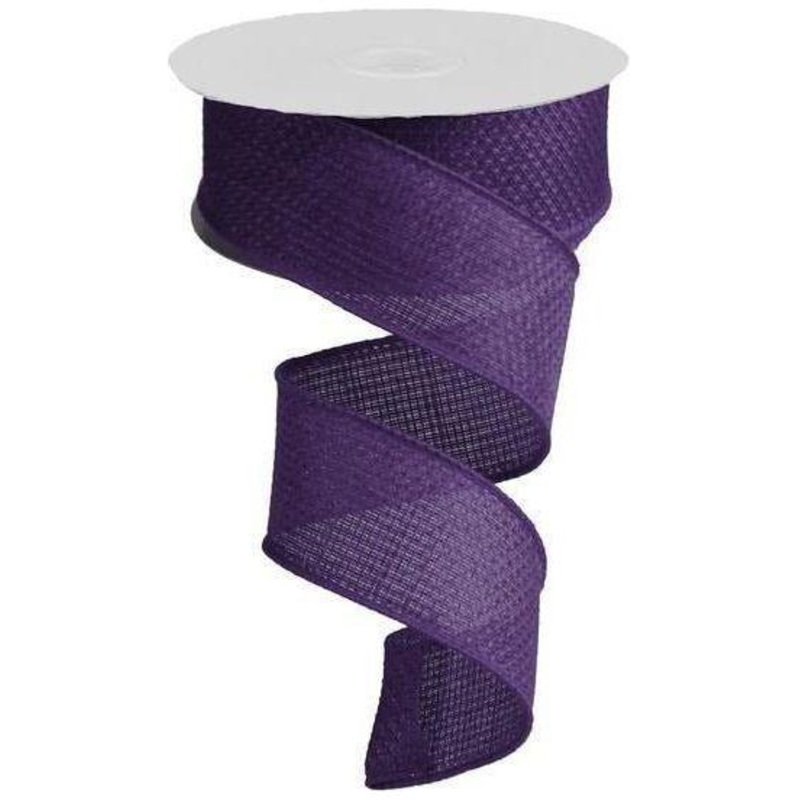1.5″ Royal Burlap Ribbon: Purple  (10 Yards)