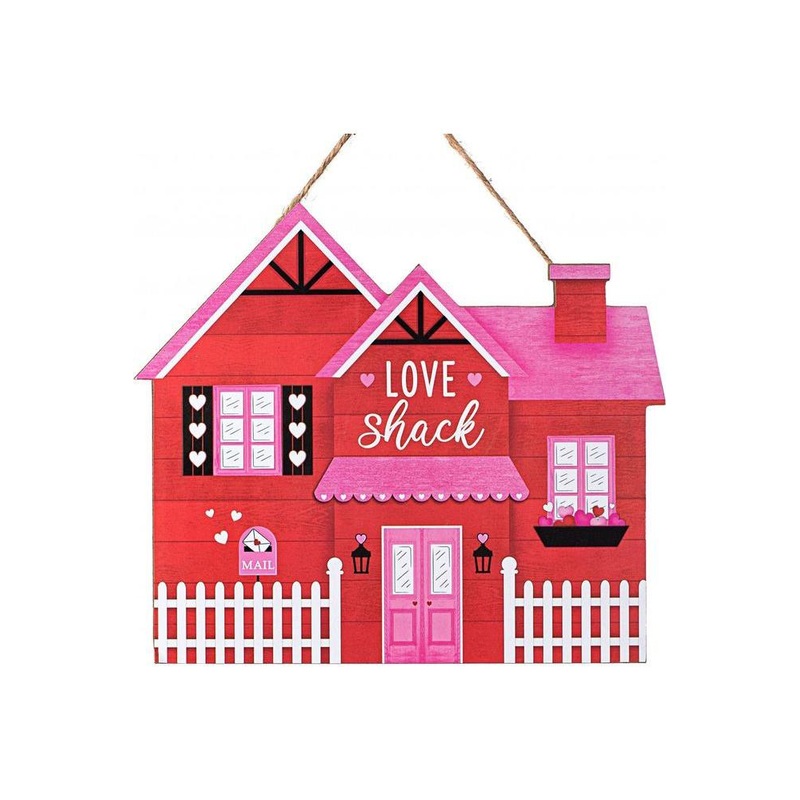 11″ Wooden Sign: Love Shack House