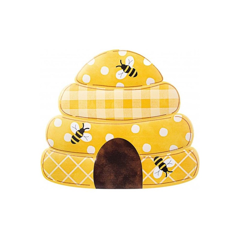 12″ Metal Embossed Sign: Beehive