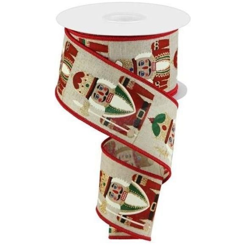 2.5″ Nutcrackers Ribbon: Light Natural (10 Yards)
