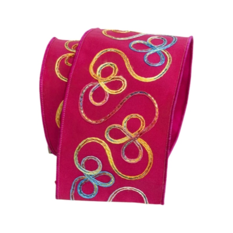 4″ Whimsy Ribbon: Fuchsia (10 Yards)