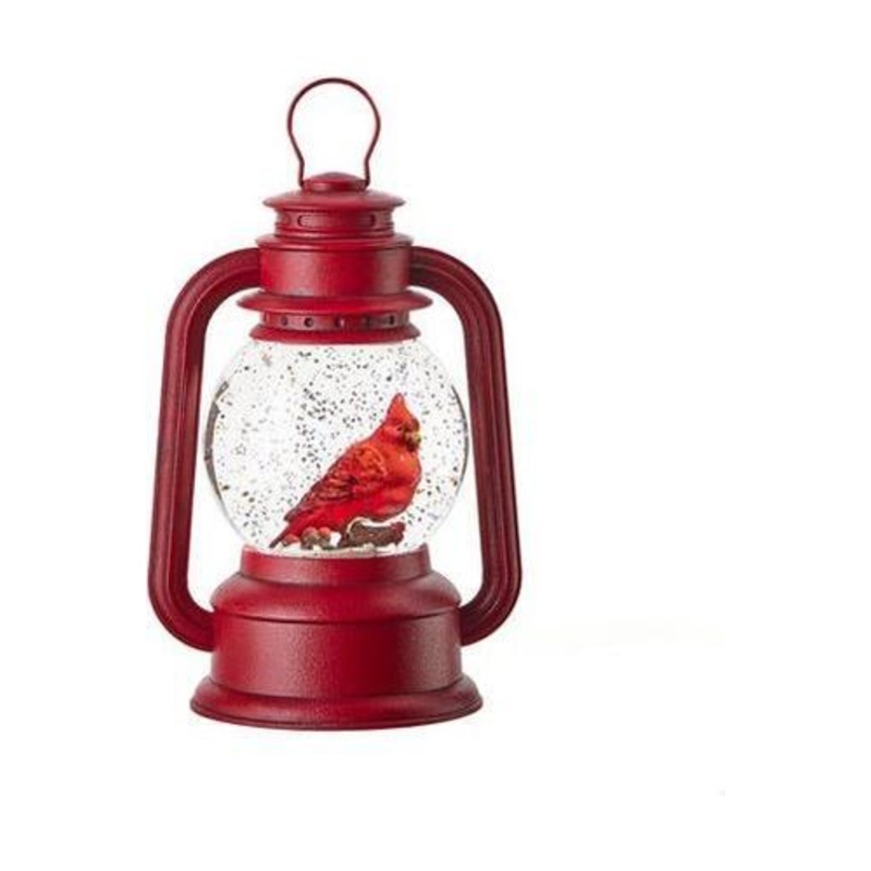 8″ Cardinal Christmas Lamp Water Lantern