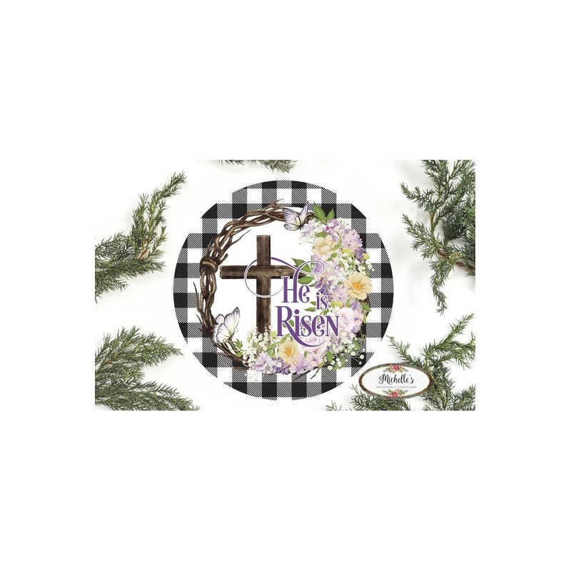 He Is Risen Crown of Thorns Sign – Wreath Enhancement