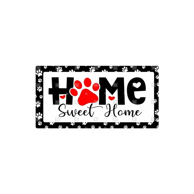 Home Sweet Home Paw Sign