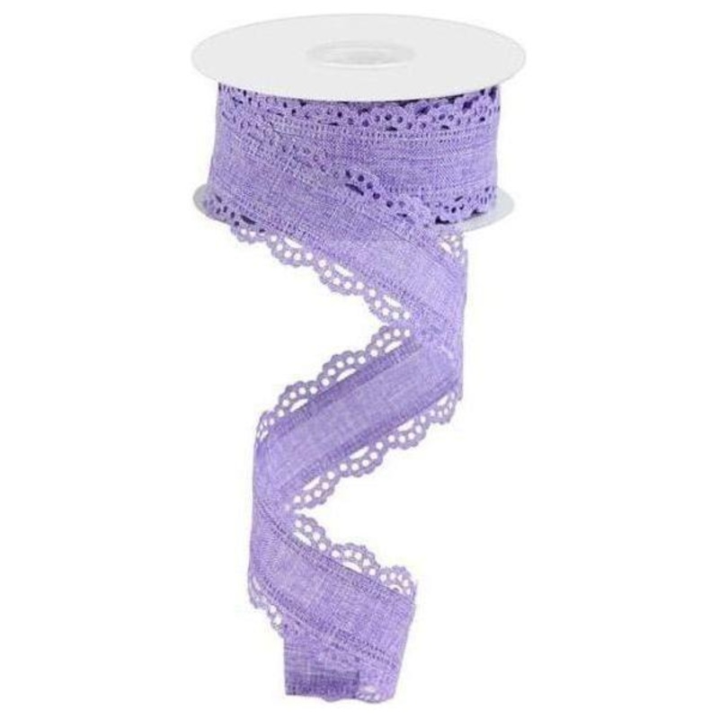 1.5″ Scalloped Edge Ribbon: Lavender (10 Yard)