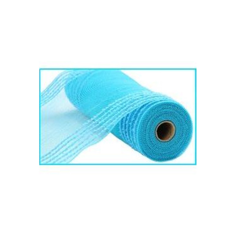 10.25″ Drift Border Mesh Ribbon: Turquoise (10 Yards)