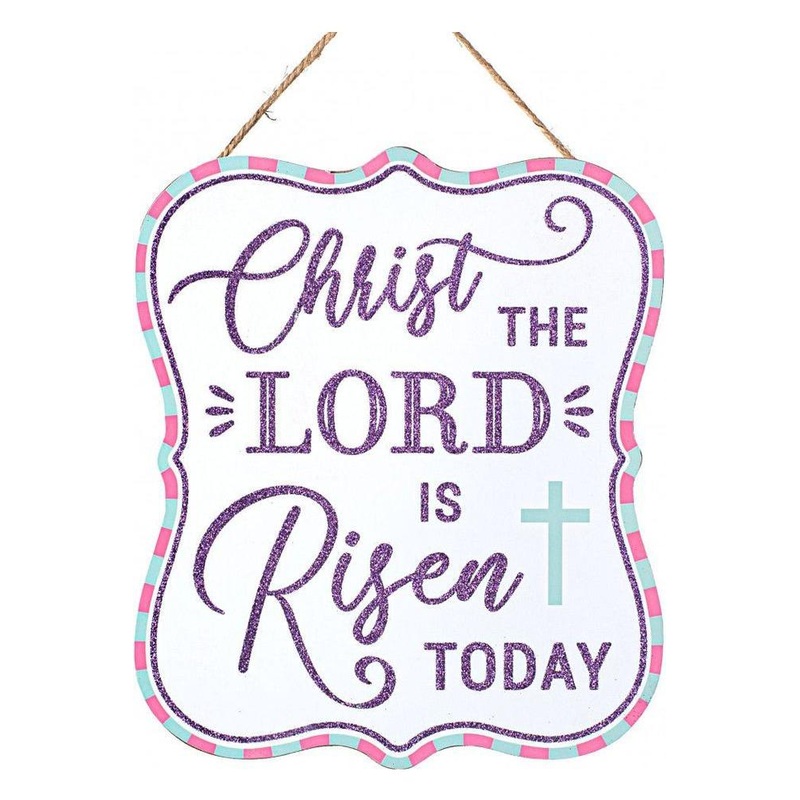 10″ Wooden Sign: Glitter The Lord Risen