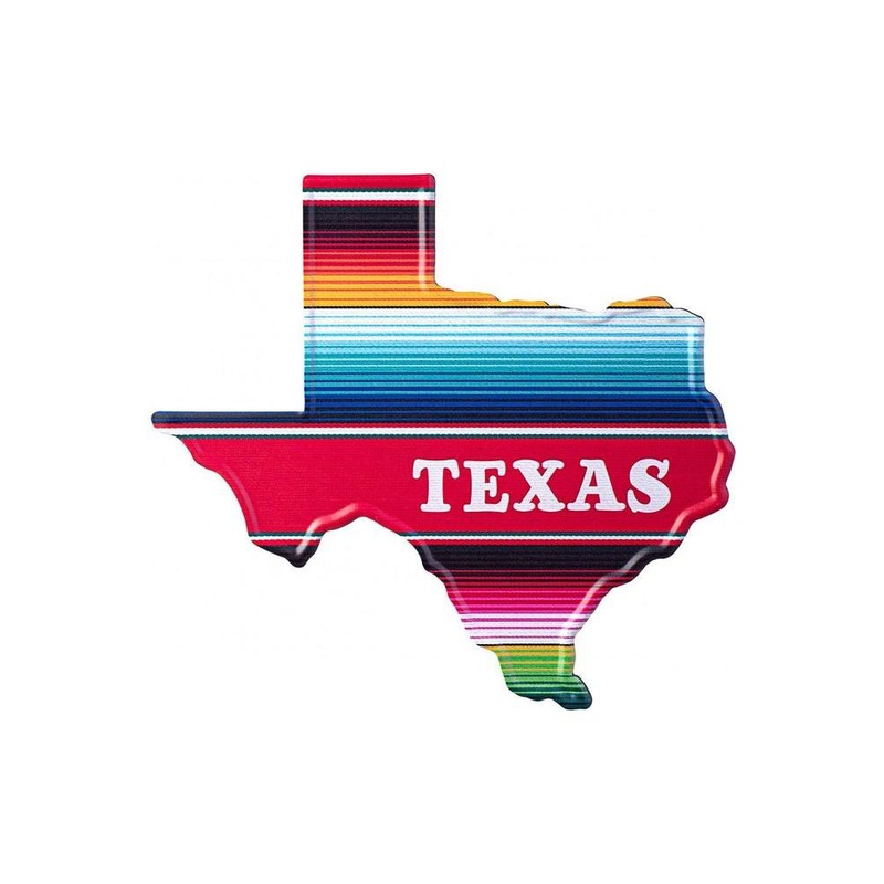 12″ Metal Embossed Hanger: Serape Texas