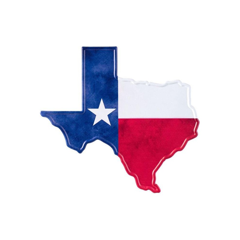 12″ Metal Embossed Hanger: Texas Flag