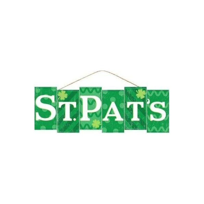 14″ Wooden Sign: St. Pat’s Blocks
