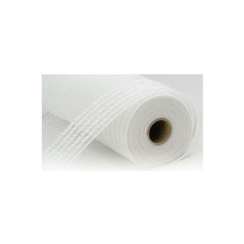 10.25″ Drift Border Mesh Ribbon: White (10 Yards)