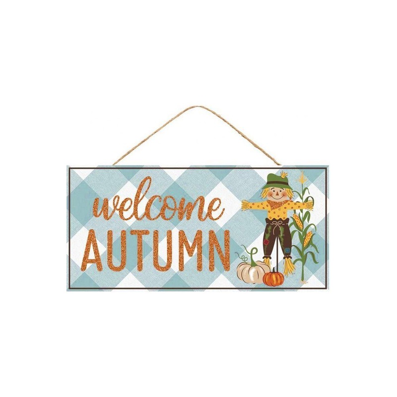 12″ Wooden Sign: Welcome Autumn
