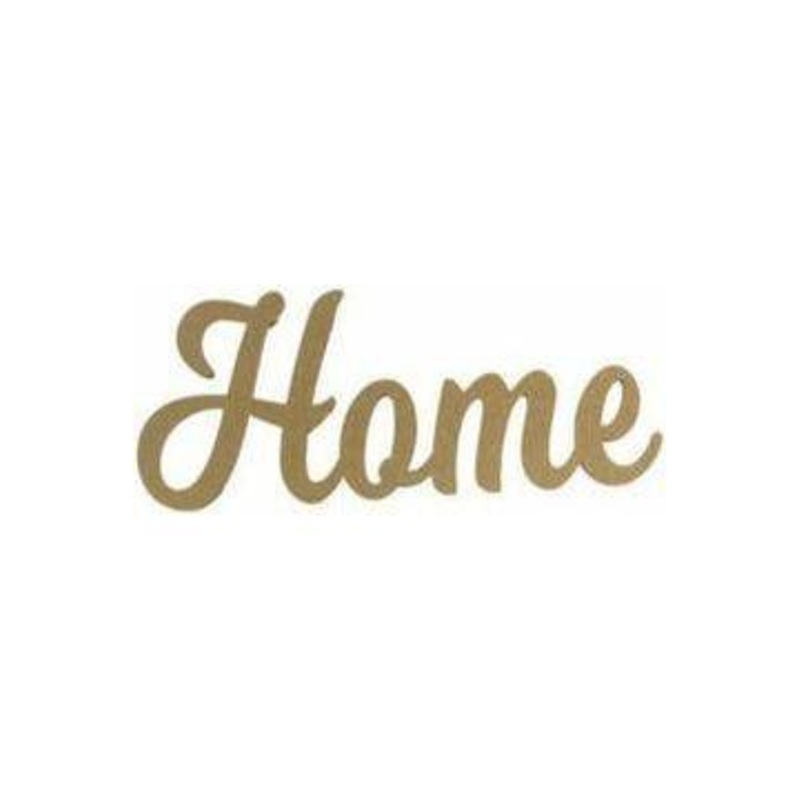 Home Script Wood Cutout