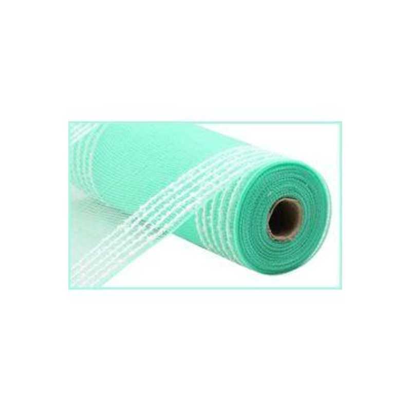 10.25″ Drift Border Mesh Ribbon: Mint Green (10 Yards)