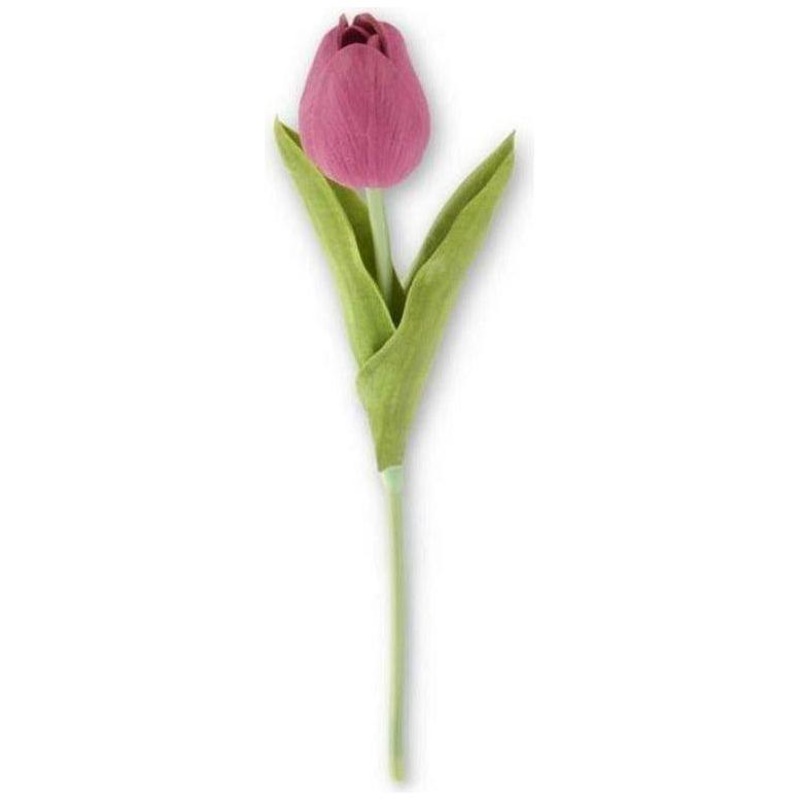 10.5″ Realistic Touch Tulip: Fuchsia