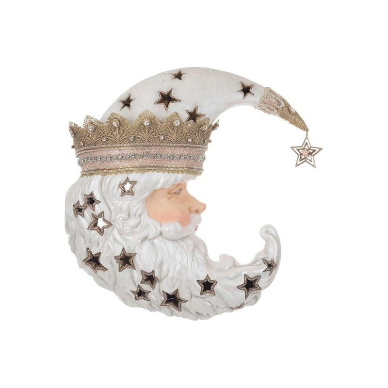 21″ Celestial Santa Wall Mask with Lights