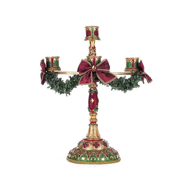 31″ Christmas Castle Candelabra