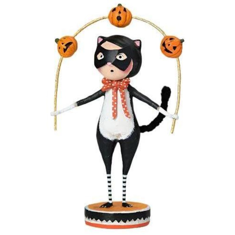 Toss a Jack Cat Halloween Figurine