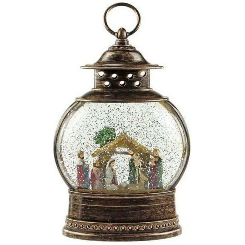 10.25″ Nativity Scene Water Lantern