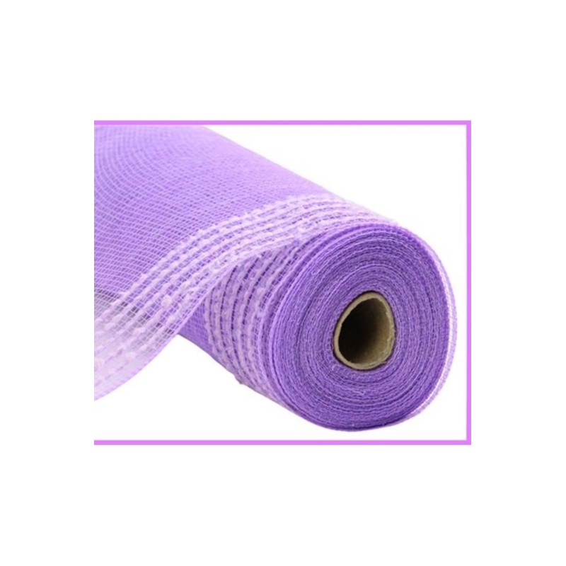 10.5″ Drift Wide Border Deco Mesh Ribbon: Lavender (10 Yards)