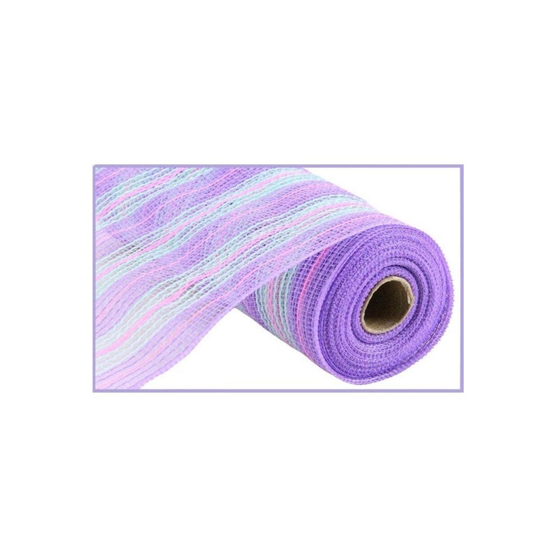 10.5″ Mini Stripe Mesh Ribbon: Lavender (10 Yards)