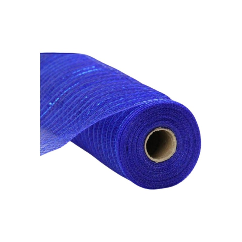 10″ Matte Wide Foil Mesh Ribbon: Royal Blue