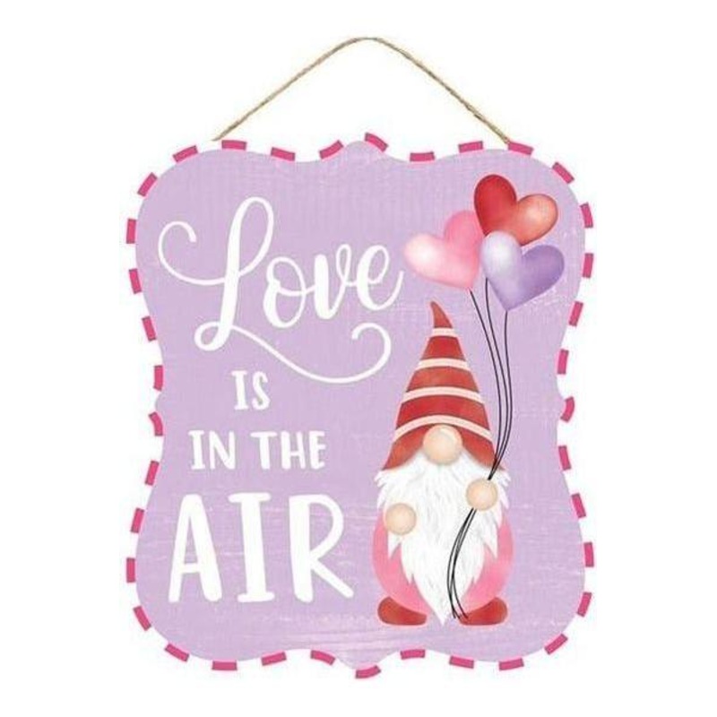 10″ Wooden Sign: Love Is In The Air