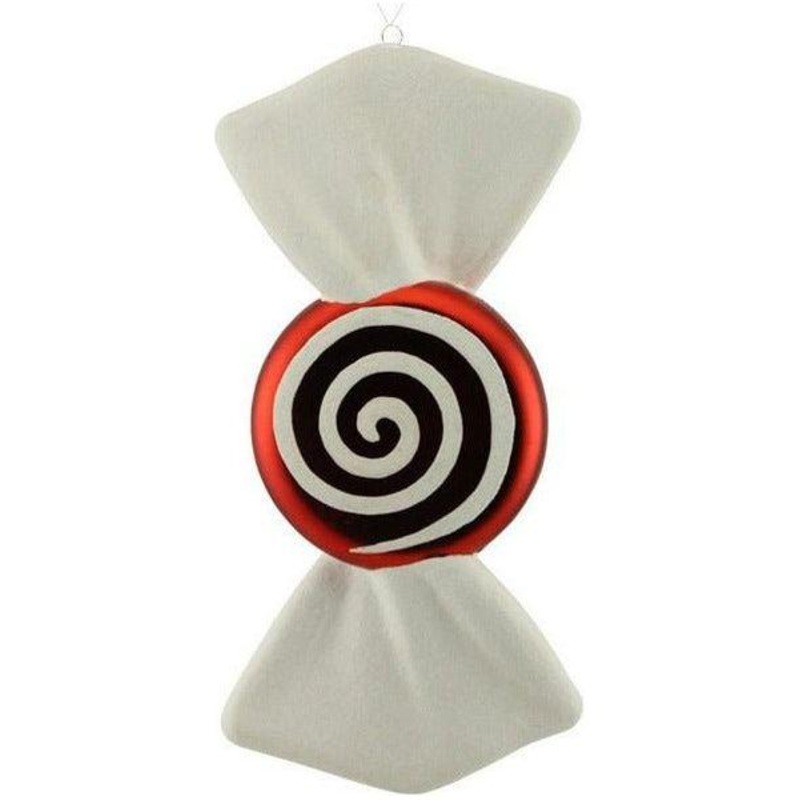 11″ Round Candy Swirl Ornament (Red)
