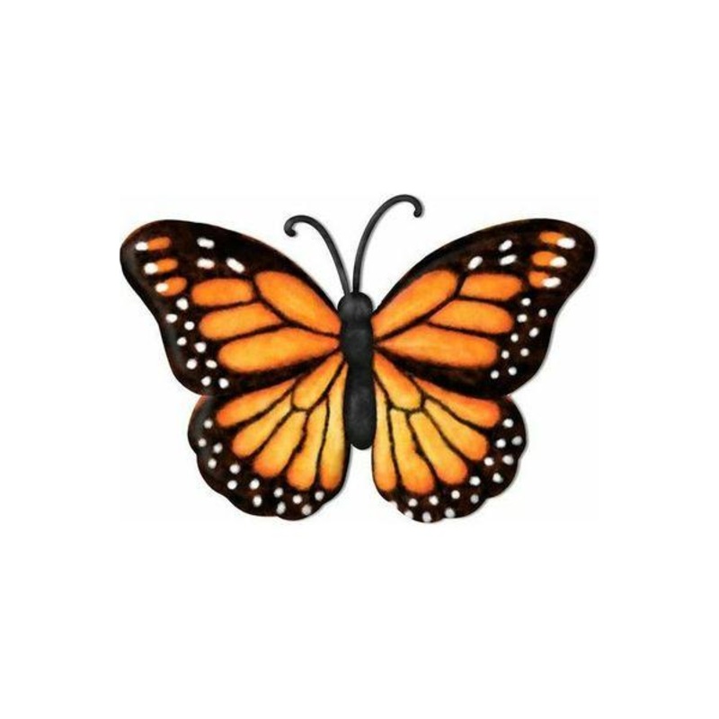 12″ Metal Embossed Butterfly: Monarch