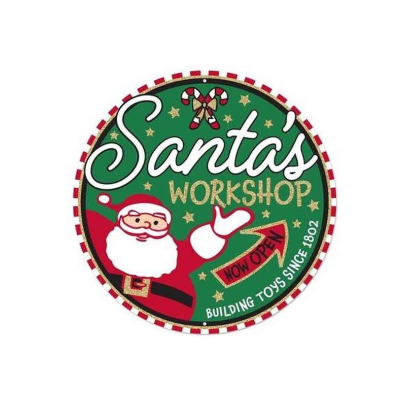 12″ Metal Sign: Santa’s Workshop