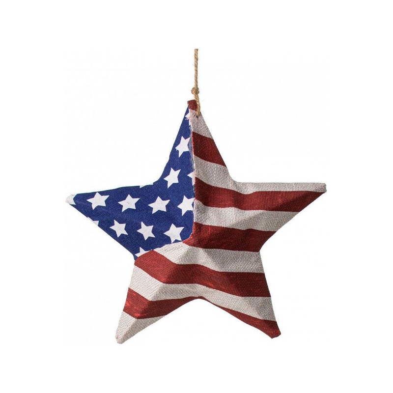 12″ Star Flag Ornament: RWB