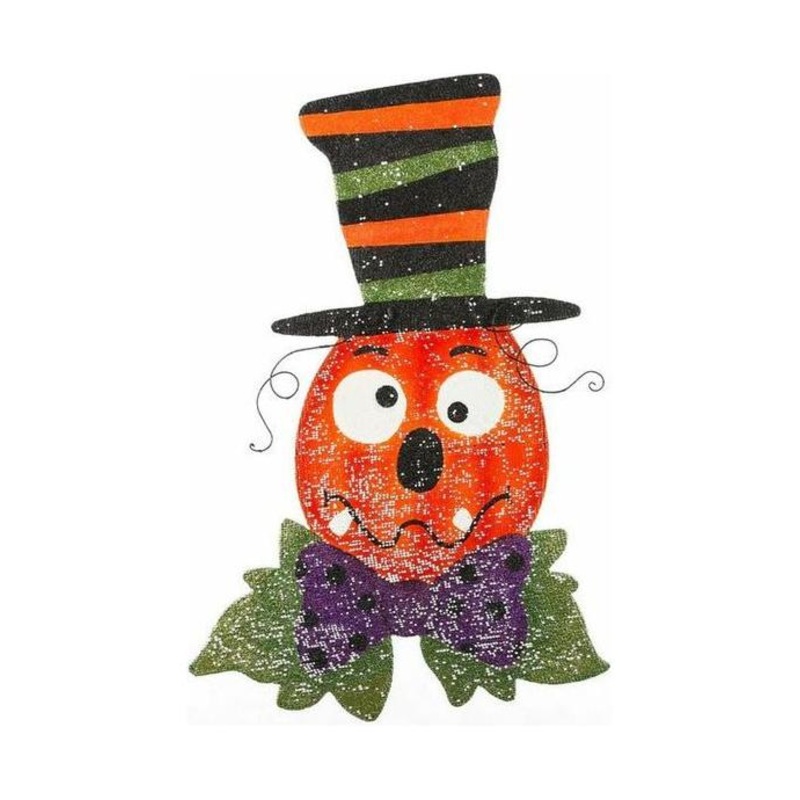 Pumpkin with Hat Screen Door Hanger