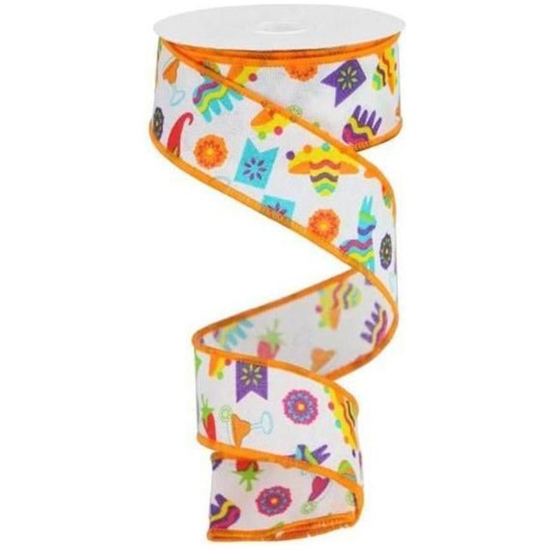 1.5″ Fiesta Ribbon: White (10 Yards)
