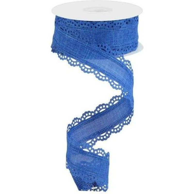 1.5″ Scalloped Edge Ribbon: Royal Blue (10 Yard)