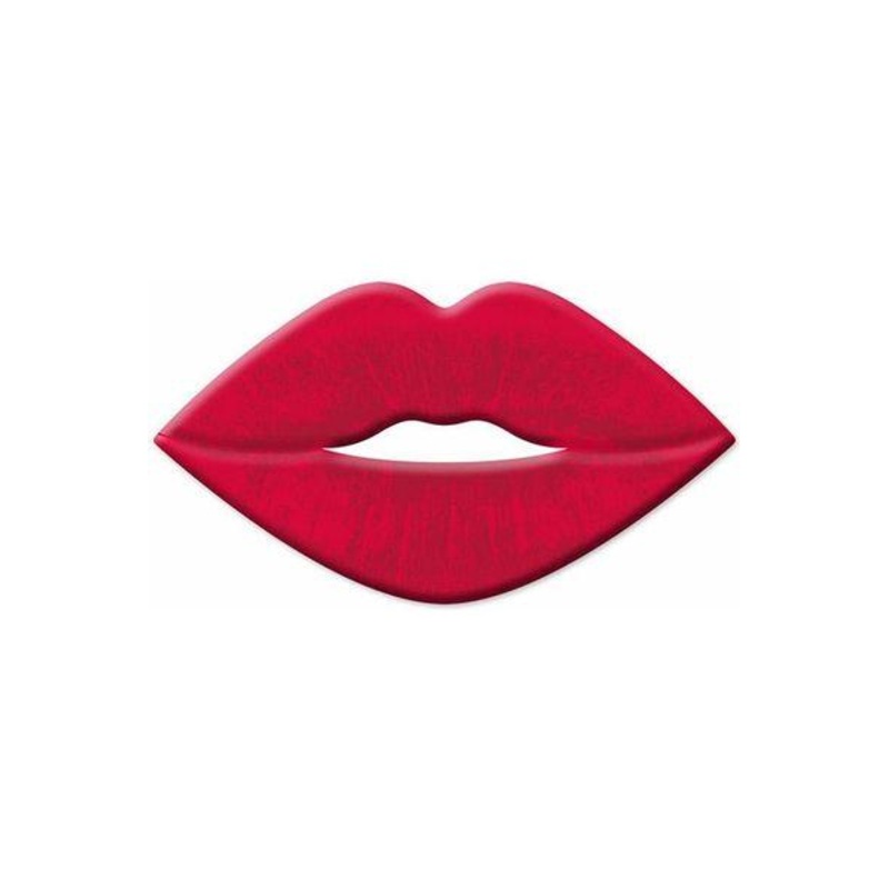 12″ Metal Embossed Hanger: Red Lips