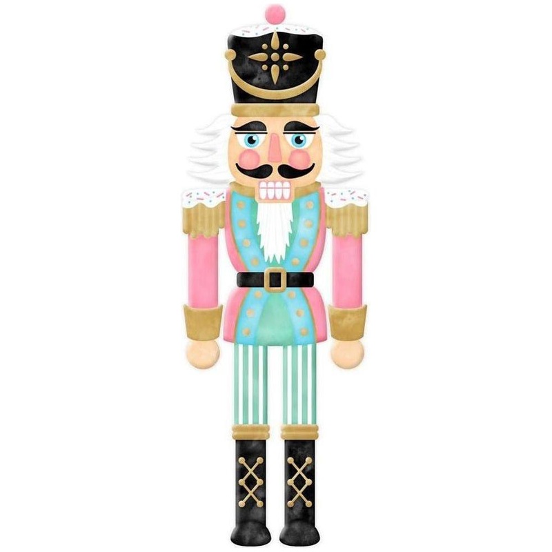 12″ Metal Embossed Nutcracker: Pink