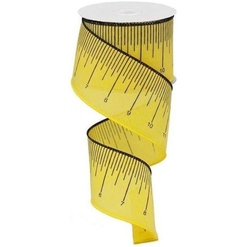 2.5″ Yellow Ruler Royal Ribbon: Sun Yellow (10 Yards)