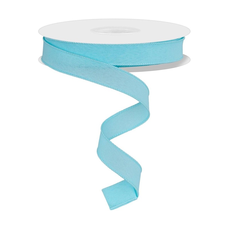 7/8″ Faux Burlap Ribbon: Ice Blue (25 Yards)
