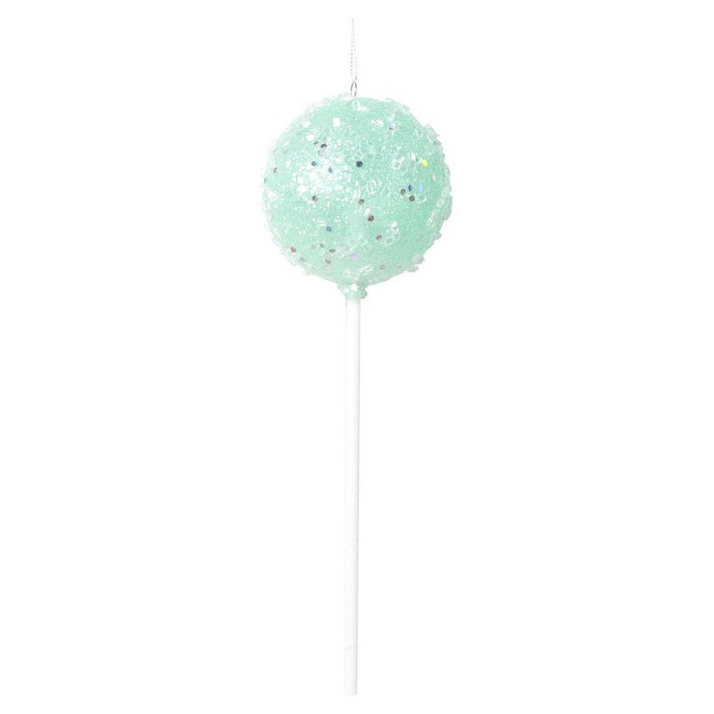 10″ Green Round Lollipop Ornament (Set of 3)