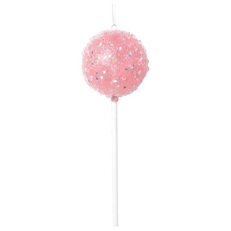 10″ Pink Round Lollipop Ornament (Set of 3)