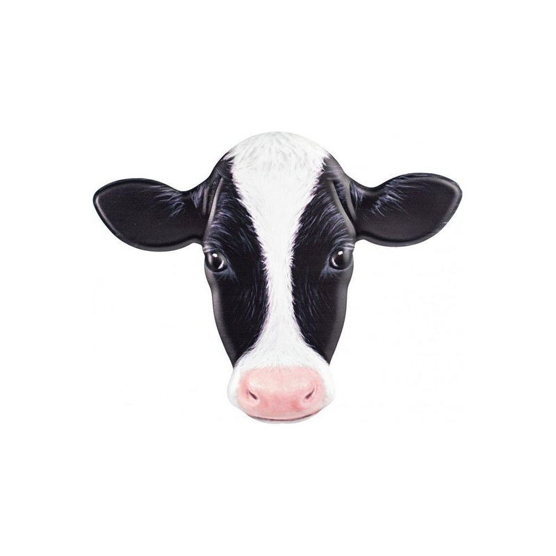 12″ Metal Embossed Sign: Black Cow