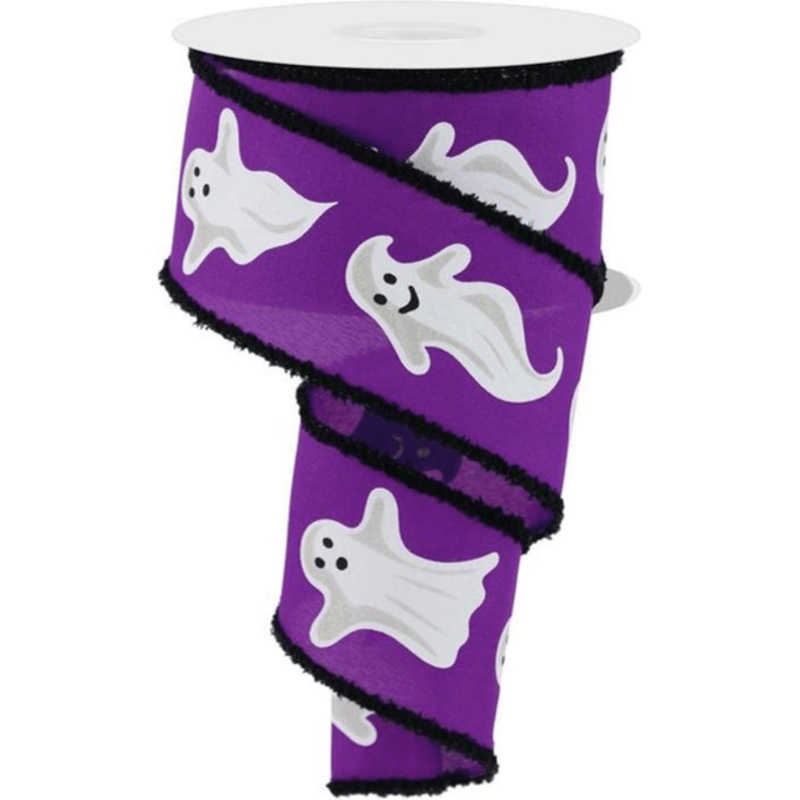 2.5″ Ghosts Drift Ribbon: Purple (10 Yards)